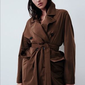 ⛔️SOLD ⛔️🤎 Chic Zara Belted Overcoat 🤎